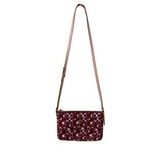 Coach Burgundy and Pink Crossbody Bag